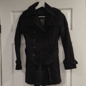 Banana Republic Factory Classic Black Trench Coat